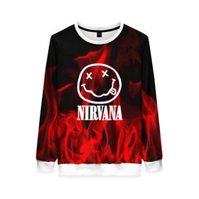 Женский свитшот 3D с принтом NIRVANA в городе Новоалтайск, 100% полиэстер с мягким внутренним слоем | круглый вырез горловины, мягкая резинка на манжетах и поясе, свободная посадка по фигуре | nirvana | punk | rock | альтернативный хип хоп | группа | инди поп | музыка | музыкальное произведение | ноты | панк | регги | рок | синти поп