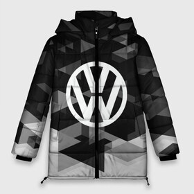 Женская зимняя куртка 3D с принтом Volkswagen sport geometry в городе Новоалтайск, верх — 100% полиэстер; подкладка — 100% полиэстер; утеплитель — 100% полиэстер | длина ниже бедра, силуэт Оверсайз. Есть воротник-стойка, отстегивающийся капюшон и ветрозащитная планка. 

Боковые карманы с листочкой на кнопках и внутренний карман на молнии | auto | automobile | car | carbon | machine | motor | motor car | sport car | volkswagen | автомашина | бренд | легковой автомобиль | марка | спортивный автомобиль | тачка