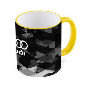 Кружка 3D с принтом Audi sport geometry в городе Новоалтайск, керамика | ёмкость 330 мл | audi | auto | automobile | car | carbon | machine | motor | motor car | sport car | автомашина | ауди | бренд | легковой автомобиль | марка | спортивный автомобиль | тачка