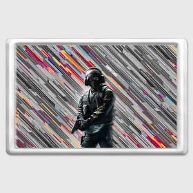 Магнит 45*70 с принтом Rainbow Six Siege в городе Новоалтайск, Пластик | Размер: 78*52 мм; Размер печати: 70*45 | battlefield | call of duty | clancy | cod | counter | csgo | game | rainbow | six | strike | tom | игра | клэнси | код | ксго | том | шутер