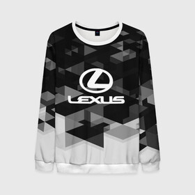 Мужской свитшот 3D с принтом Lexus sport geometry в городе Новоалтайск, 100% полиэстер с мягким внутренним слоем | круглый вырез горловины, мягкая резинка на манжетах и поясе, свободная посадка по фигуре | auto | automobile | car | carbon | lexus | machine | motor | motor car | sport car | автомашина | бренд | легковой автомобиль | марка | спортивный автомобиль | тачка