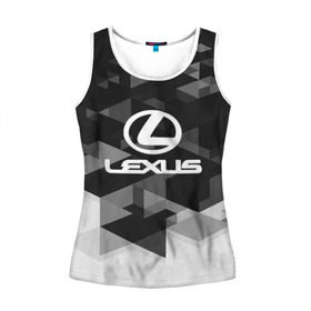 Женская майка 3D с принтом Lexus sport geometry в городе Новоалтайск, 100% полиэстер | круглая горловина, прямой силуэт, длина до линии бедра | auto | automobile | car | carbon | lexus | machine | motor | motor car | sport car | автомашина | бренд | легковой автомобиль | марка | спортивный автомобиль | тачка