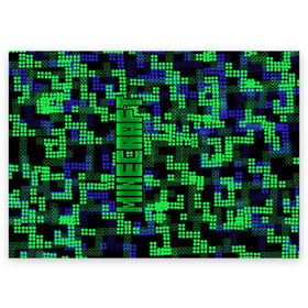 Поздравительная открытка с принтом Minecraft в городе Новоалтайск, 100% бумага | плотность бумаги 280 г/м2, матовая, на обратной стороне линовка и место для марки
 | minecraft | miner | игра | инди | компьютерная | майнкрафт | мир | открытый | шахта | яркие