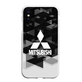 Чехол для iPhone XS Max матовый с принтом Mitsubishi sport geometry в городе Новоалтайск, Силикон | Область печати: задняя сторона чехла, без боковых панелей |  машина | марка | митсубиси
