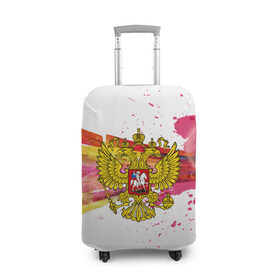 Чехол для чемодана 3D с принтом RUSSIA COLORS в городе Новоалтайск, 86% полиэфир, 14% спандекс | двустороннее нанесение принта, прорези для ручек и колес | abstraction | grunge | russia | sport | абстракция | герб | краска | русский | символика рф | спорт | спортивный | триколор | униформа | форма | я русский