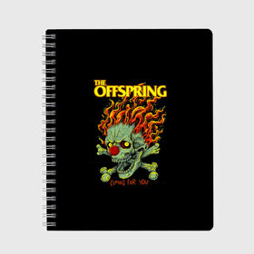 Тетрадь с принтом The Offspring в городе Новоалтайск, 100% бумага | 48 листов, плотность листов — 60 г/м2, плотность картонной обложки — 250 г/м2. Листы скреплены сбоку удобной пружинной спиралью. Уголки страниц и обложки скругленные. Цвет линий — светло-серый
 | offspring | офспринг | оффспринг | рок