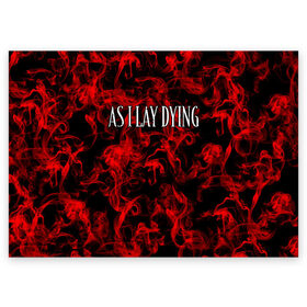 Поздравительная открытка с принтом As I Lay Dying в городе Новоалтайск, 100% бумага | плотность бумаги 280 г/м2, матовая, на обратной стороне линовка и место для марки
 | альтернативный | американская | глэм | готик | гранж | метал | музыка | пост | рок группа | хард