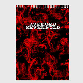 Скетчбук с принтом Avenged Sevenfold в городе Новоалтайск, 100% бумага
 | 48 листов, плотность листов — 100 г/м2, плотность картонной обложки — 250 г/м2. Листы скреплены сверху удобной пружинной спиралью | avenged sevenfold | metal | rock | sevenfold | группа | отомщенный | отомщенный семикратно | рок | рокеры