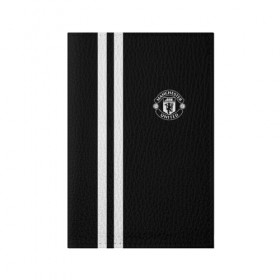 Обложка для паспорта матовая кожа с принтом Manchester United Black&White в городе Новоалтайск, натуральная матовая кожа | размер 19,3 х 13,7 см; прозрачные пластиковые крепления | england | football | logo | manchester united | sport | англия | арт | лига | лого | манчестер юнайтед | спорт | текстура | фк | футбол | футбольный клуб | эмблема