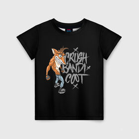 Детская футболка 3D с принтом Crush Bandicoot 3d в городе Новоалтайск, 100% гипоаллергенный полиэфир | прямой крой, круглый вырез горловины, длина до линии бедер, чуть спущенное плечо, ткань немного тянется | crash | бандикут | краш | крэш