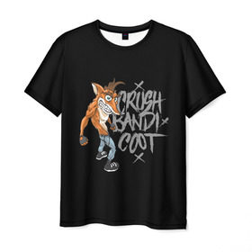 Мужская футболка 3D с принтом Crush Bandicoot 3d в городе Новоалтайск, 100% полиэфир | прямой крой, круглый вырез горловины, длина до линии бедер | Тематика изображения на принте: crash | бандикут | краш | крэш