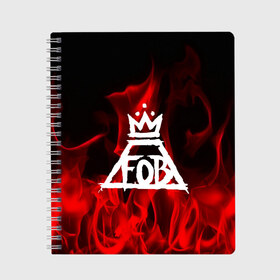 Тетрадь с принтом Fall out Boy в городе Новоалтайск, 100% бумага | 48 листов, плотность листов — 60 г/м2, плотность картонной обложки — 250 г/м2. Листы скреплены сбоку удобной пружинной спиралью. Уголки страниц и обложки скругленные. Цвет линий — светло-серый
 | Тематика изображения на принте: fall out boy | punk | rock | альтернативный хип хоп | группа | инди поп | музыка | музыкальное произведение | ноты | панк | регги | рок | синти поп