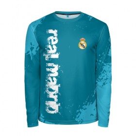 Мужской лонгслив 3D с принтом REAL MADRID в городе Новоалтайск, 100% полиэстер | длинные рукава, круглый вырез горловины, полуприлегающий силуэт | fc | football | fotball club | real madrid | sport | реал мадрид | спорт | спортивные | униформа | фирменные цвета | фк | футбол | футбольный клуб
