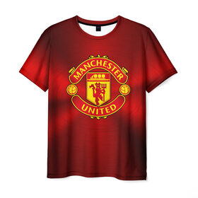 Мужская футболка 3D с принтом Manchester United F.C. в городе Новоалтайск, 100% полиэфир | прямой крой, круглый вырез горловины, длина до линии бедер | england | football | logo | manchester united | sport | англия | арт | лига | лого | манчестер юнайтед | спорт | текстура | фк | футбол | футбольный клуб | эмблема