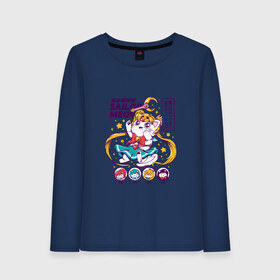 Женский лонгслив хлопок с принтом Sailor Moon в городе Новоалтайск, 100% хлопок |  | кот | котики | сейлор мун
