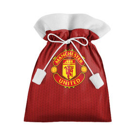 Подарочный 3D мешок с принтом Manchester United Knitted в городе Новоалтайск, 100% полиэстер | Размер: 29*39 см | Тематика изображения на принте: england | football | logo | manchester united | pattern | sport | англия | арт | вязаный | лига | лого | манчестер юнайтед | переплет | свитер | спорт | текстура | узор | фк | футбол | футбольный клуб | эмблема