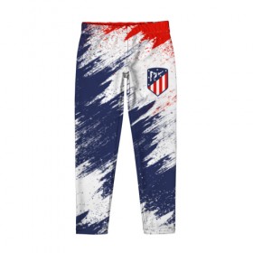 Детские леггинсы 3D с принтом Atletico Madrid в городе Новоалтайск, полиэстер 85%, спандекс 15% | эластичный пояс, зауженный крой | Тематика изображения на принте: атлетико мадрид | эмблема