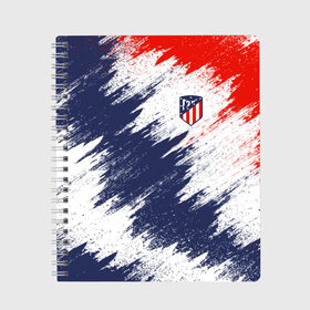 Тетрадь с принтом Atletico Madrid в городе Новоалтайск, 100% бумага | 48 листов, плотность листов — 60 г/м2, плотность картонной обложки — 250 г/м2. Листы скреплены сбоку удобной пружинной спиралью. Уголки страниц и обложки скругленные. Цвет линий — светло-серый
 | атлетико мадрид | эмблема