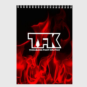 Скетчбук с принтом thousand foot krutch в городе Новоалтайск, 100% бумага
 | 48 листов, плотность листов — 100 г/м2, плотность картонной обложки — 250 г/м2. Листы скреплены сверху удобной пружинной спиралью | Тематика изображения на принте: punk | rock | thousand foot krutch | альтернативный хип хоп | группа | инди поп | музыка | музыкальное произведение | ноты | панк | регги | рок | синти поп