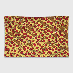 Флаг-баннер с принтом Pizza в городе Новоалтайск, 100% полиэстер | размер 67 х 109 см, плотность ткани — 95 г/м2; по краям флага есть четыре люверса для крепления | cheese | fast food | food | junk food | pizza | еда | пицца | сыр | фастфут