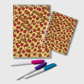 Блокнот с принтом Pizza в городе Новоалтайск, 100% бумага | 48 листов, плотность листов — 60 г/м2, плотность картонной обложки — 250 г/м2. Листы скреплены удобной пружинной спиралью. Цвет линий — светло-серый
 | cheese | fast food | food | junk food | pizza | еда | пицца | сыр | фастфут