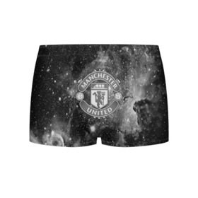 Мужские трусы 3D с принтом Manchester United Cosmos в городе Новоалтайск, 50% хлопок, 50% полиэстер | классическая посадка, на поясе мягкая тканевая резинка | england | football | logo | manchester united | sport | англия | арт | лига | лого | манчестер юнайтед | спорт | текстура | фк | футбол | футбольный клуб | эмблема