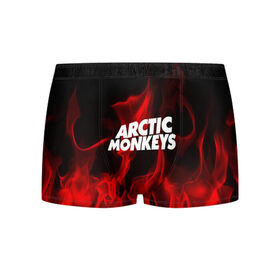 Мужские трусы 3D с принтом Arctic Monkeys в городе Новоалтайск, 50% хлопок, 50% полиэстер | классическая посадка, на поясе мягкая тканевая резинка | 