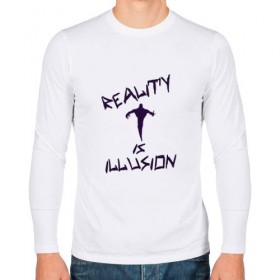 Мужской лонгслив хлопок с принтом Reality is illusion в городе Новоалтайск, 100% хлопок |  | 