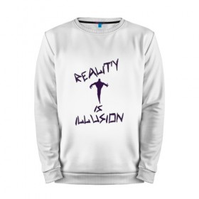 Мужской свитшот хлопок с принтом Reality is illusion в городе Новоалтайск, 100% хлопок |  | 