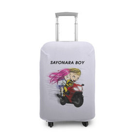 Чехол для чемодана 3D с принтом Sayonara boy в городе Новоалтайск, 86% полиэфир, 14% спандекс | двустороннее нанесение принта, прорези для ручек и колес | 