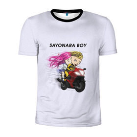 Мужская футболка 3D спортивная с принтом Sayonara boy в городе Новоалтайск, 100% полиэстер с улучшенными характеристиками | приталенный силуэт, круглая горловина, широкие плечи, сужается к линии бедра | 