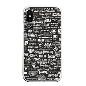 Чехол для iPhone XS Max матовый с принтом Rock Star в городе Новоалтайск, Силикон | Область печати: задняя сторона чехла, без боковых панелей | 30 seconds to mars | ac dc | arctic monkeys | asking alexandria | black sabbath | bon jovi | bring me the horizon | david bowie | depeche mode | evanescence | five finger death punch