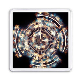 Магнит 55*55 с принтом Волшебные часы в городе Новоалтайск, Пластик | Размер: 65*65 мм; Размер печати: 55*55 мм | 