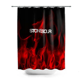 Штора 3D для ванной с принтом STONE SOUR в городе Новоалтайск, 100% полиэстер | плотность материала — 100 г/м2. Стандартный размер — 146 см х 180 см. По верхнему краю — пластиковые люверсы для креплений. В комплекте 10 пластиковых колец | punk | rock | stone sour | альтернативный хип хоп | группа | инди поп | музыка | музыкальное произведение | ноты | панк | регги | рок | синти поп