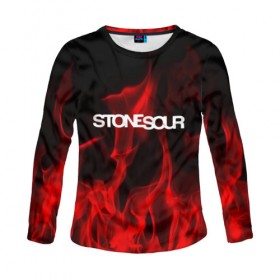 Женский лонгслив 3D с принтом STONE SOUR в городе Новоалтайск, 100% полиэстер | длинные рукава, круглый вырез горловины, полуприлегающий силуэт | punk | rock | stone sour | альтернативный хип хоп | группа | инди поп | музыка | музыкальное произведение | ноты | панк | регги | рок | синти поп