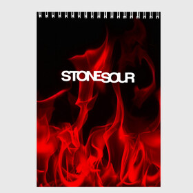 Скетчбук с принтом STONE SOUR в городе Новоалтайск, 100% бумага
 | 48 листов, плотность листов — 100 г/м2, плотность картонной обложки — 250 г/м2. Листы скреплены сверху удобной пружинной спиралью | Тематика изображения на принте: punk | rock | stone sour | альтернативный хип хоп | группа | инди поп | музыка | музыкальное произведение | ноты | панк | регги | рок | синти поп