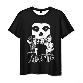 Мужская футболка 3D с принтом Misfits в городе Новоалтайск, 100% полиэфир | прямой крой, круглый вырез горловины, длина до линии бедер | horror | punk | rock | альтернатива | группа | мисфитс | неприкаянные | панк | рок | хоррор