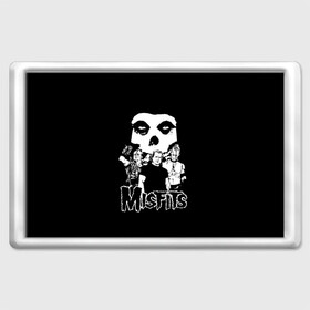 Магнит 45*70 с принтом Misfits в городе Новоалтайск, Пластик | Размер: 78*52 мм; Размер печати: 70*45 | Тематика изображения на принте: horror | punk | rock | альтернатива | группа | мисфитс | неприкаянные | панк | рок | хоррор