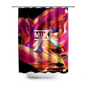 Штора 3D для ванной с принтом MUSE в городе Новоалтайск, 100% полиэстер | плотность материала — 100 г/м2. Стандартный размер — 146 см х 180 см. По верхнему краю — пластиковые люверсы для креплений. В комплекте 10 пластиковых колец | muse | punk | rock | альтернативный хип хоп | группа | инди поп | музыка | музыкальное произведение | ноты | панк | регги | рок | синти поп