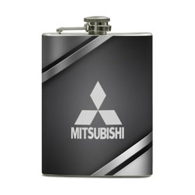 Фляга с принтом MITSUBISHI SPORT в городе Новоалтайск, металлический корпус | емкость 0,22 л, размер 125 х 94 мм. Виниловая наклейка запечатывается полностью |  машина | марка | митсубиси