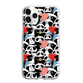 Чехол для iPhone 11 Pro матовый с принтом Funny Panda в городе Новоалтайск, Силикон |  | bear | heart | positive | медведь | мишка | орнамент | панда | подарок | позитив | сердечки | сердце | сюрприз | узор