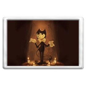 Магнит 45*70 с принтом Bendy and the ink machine (17) в городе Новоалтайск, Пластик | Размер: 78*52 мм; Размер печати: 70*45 | bendy | bendy and the ink machine | game | horror | ink | machine | trend | video game