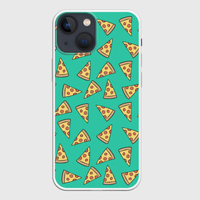 Чехол для iPhone 13 mini с принтом Pizza в городе Новоалтайск,  |  | food | pattern | pizza | vegan | vegetarian | веган | вегетарианство | еда | паттерн | пицца