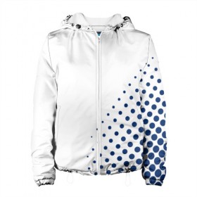 Женская куртка 3D с принтом Синие круги в городе Новоалтайск, ткань верха — 100% полиэстер, подклад — флис | прямой крой, подол и капюшон оформлены резинкой с фиксаторами, два кармана без застежек по бокам, один большой потайной карман на груди. Карман на груди застегивается на липучку | 