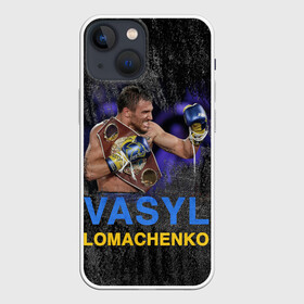 Чехол для iPhone 13 mini с принтом Василий Ломаченко_2 в городе Новоалтайск,  |  | Тематика изображения на принте: boxing | lomachenko | бокс | боксеры | василий ломаченко | чемпион