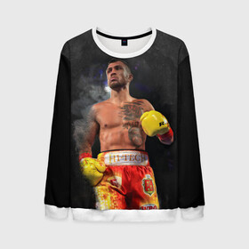 Мужской свитшот 3D с принтом Vasyl Lomachenko_2 в городе Новоалтайск, 100% полиэстер с мягким внутренним слоем | круглый вырез горловины, мягкая резинка на манжетах и поясе, свободная посадка по фигуре | boxing | lomachenko | бокс | боксеры | василий ломаченко | чемпион