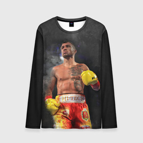 Мужской лонгслив 3D с принтом Vasyl Lomachenko_2 в городе Новоалтайск, 100% полиэстер | длинные рукава, круглый вырез горловины, полуприлегающий силуэт | boxing | lomachenko | бокс | боксеры | василий ломаченко | чемпион