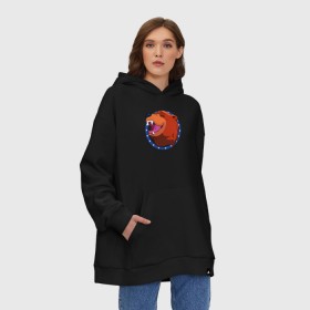 Худи SuperOversize хлопок с принтом Bear for Hire в городе Новоалтайск, 70% хлопок, 30% полиэстер, мягкий начес внутри | карман-кенгуру, эластичная резинка на манжетах и по нижней кромке, двухслойный капюшон
 | bear for hire | far cry 5 | медведь | фар край 5