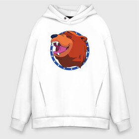Мужское худи Oversize хлопок с принтом Bear for Hire в городе Новоалтайск, френч-терри — 70% хлопок, 30% полиэстер. Мягкий теплый начес внутри —100% хлопок | боковые карманы, эластичные манжеты и нижняя кромка, капюшон на магнитной кнопке | bear for hire | far cry 5 | медведь | фар край 5