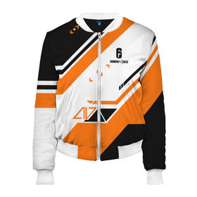 Женский бомбер 3D с принтом RAINBOW SIX SIEGE в городе Новоалтайск, 100% полиэстер | застегивается на молнию, по бокам два кармана без застежек, мягкие манжеты, по низу бомбера и на воротнике — эластичная резинка | 